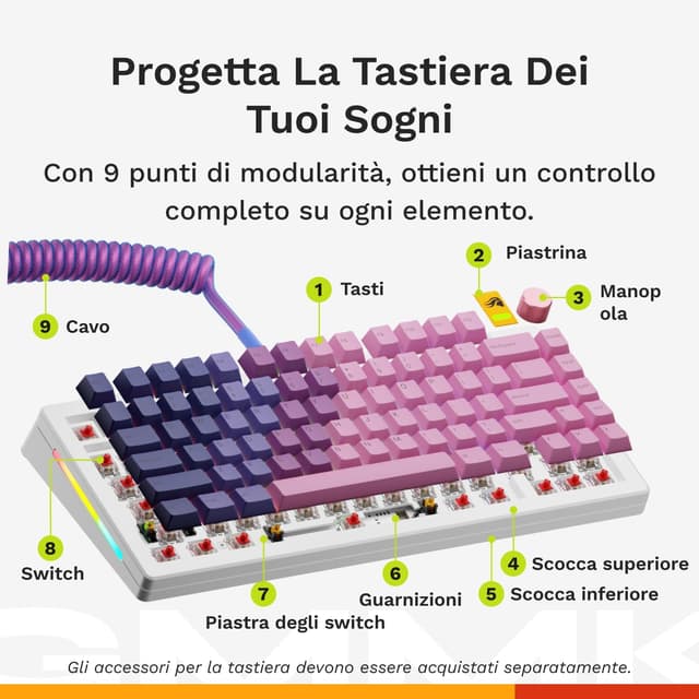 Thumbnail 5 de Glorious GMMK 3 HE tastiera 8.000 Hz