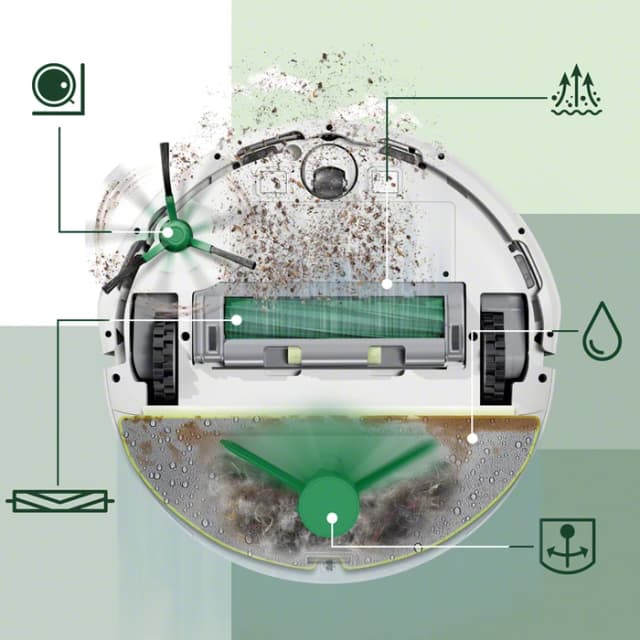 Detalle 2 de iRobot Roomba 205 Combo White – Saug- und Wischroboter mit DustCompactor und LiDAR