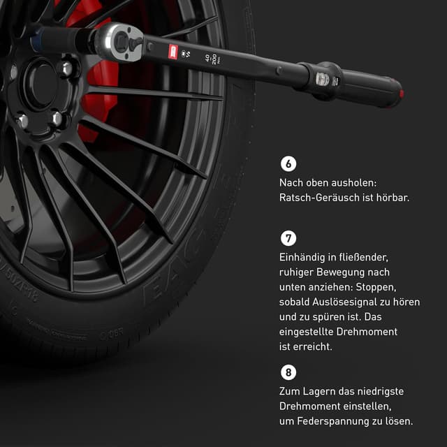 Thumbnail 4 de INBUS 73967 Drehmomentschlüssel 1/2" (40–200 Nm) für Links- & Rechtsanzug