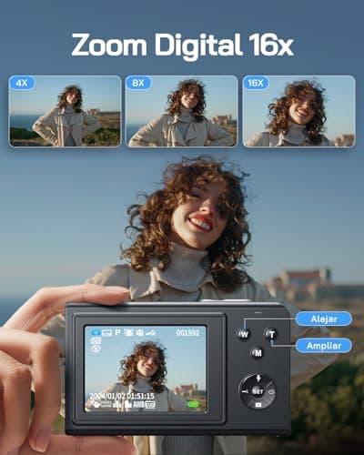 Detalle 2 de WOLFANG Cámara digital 50 MP, 2,7K y zoom 16x