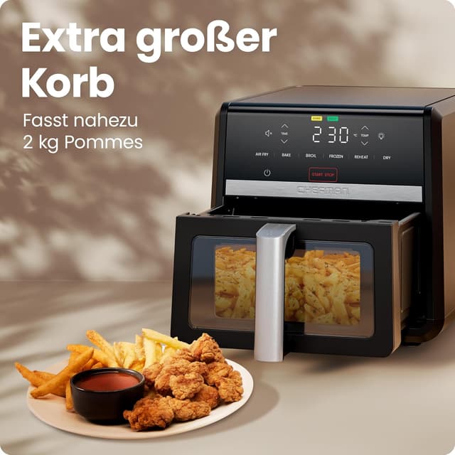 Detalle 1 de Chefman TurboFry Heißluftfritteuse 8,5 l