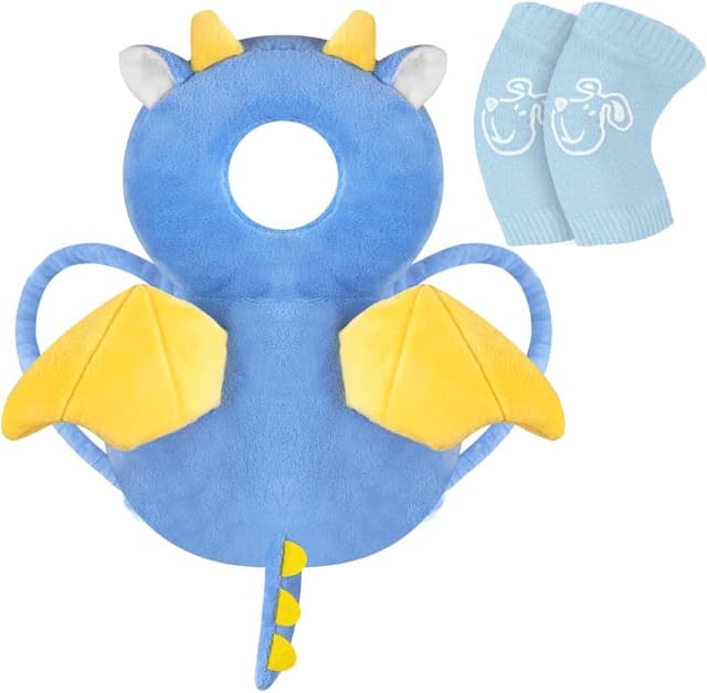 Detalle de Vicloon protezione testa bambino Drago Blu – morbida e regolabile per imparare a gattonare e camminare
