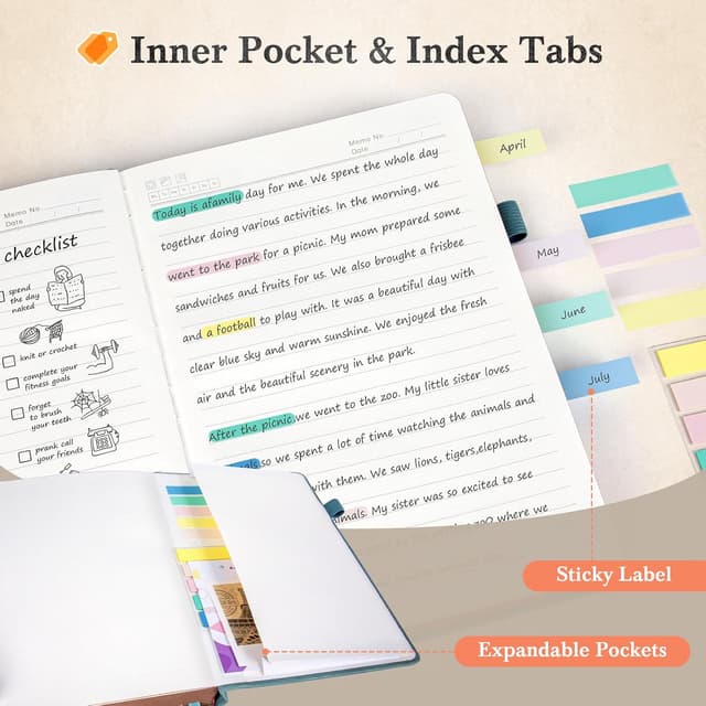 Detalle 2 de Smarpau Notizbuch B5 Hardcover mit 100-g/m² linierten Seiten, 366 Seiten (rosa)