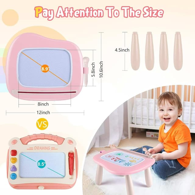 Detalle 2 de Smasiagon Magnetic Drawing Board Portable 1-3 Years 🎨