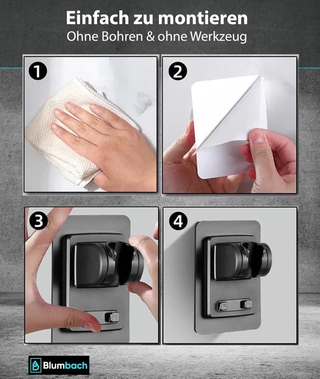 Detalle 1 de Duschkopfhalterung ohne Bohren mit 14 kg