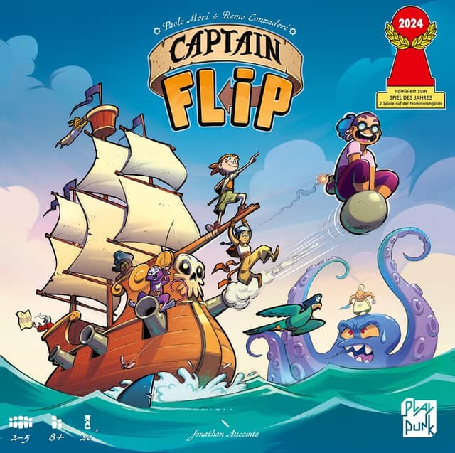 Thumbnail 1 de PlayPunk Captain Flip Familienspiel für 2–5 Spieler 🎲