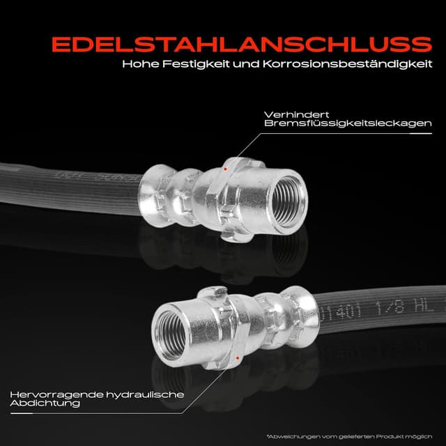 Detalle 2 de Frankberg 2x Bremsschlauch hinten (217 mm) – kompatibel u. a. mit Corsa, Astra G, Astra H und Zafira A