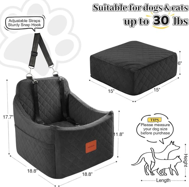 Thumbnail 2 de INDYBUD Small Dog Car Seat 35 lb pet booster
