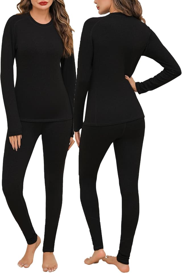Completo intimo termico donna Terecey: maglia a maniche lunghe e leggings/pantaloni per l’inverno