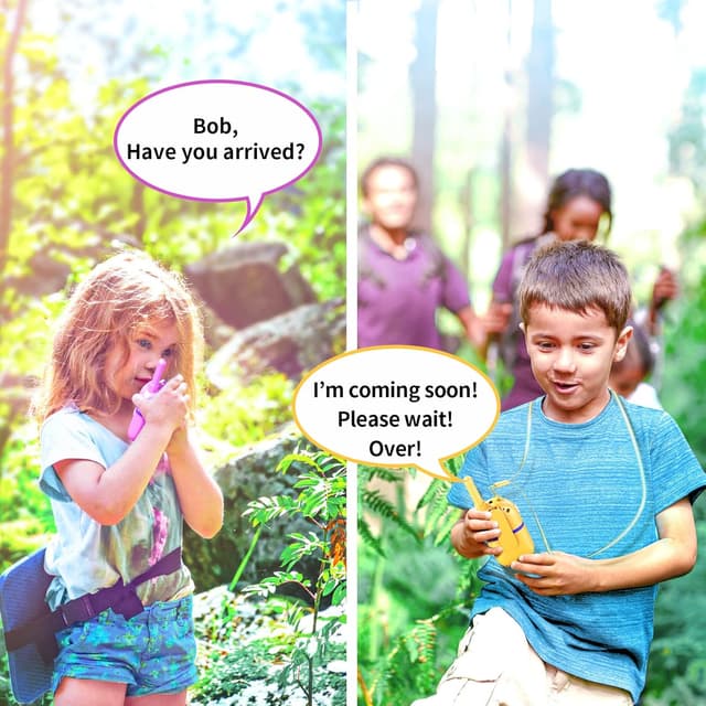 Detalle de Inspireyes Rechargeable Walkie Talkies for Kids (2-Pack) – Long-Range, 48-Hour Battery, Ages 3–12