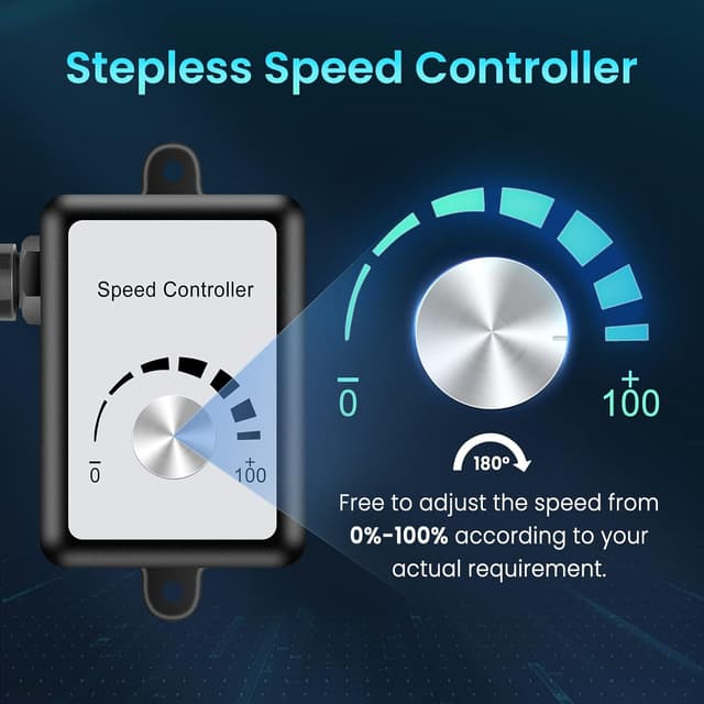 Detalle de HG Power ventilateur de conduit 150 mm avec contrôleur de vitesse variable et moteur EC (647 m³/h)