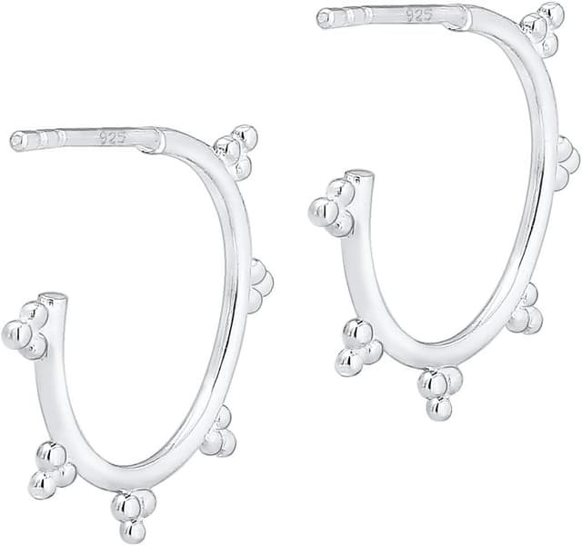 Thumbnail 3 de Elli Creole Geo Look Ohrringe 925 Silber