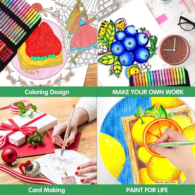 Detalle 2 de Melifluo 120 Pack Glitter Gel Pens 120pcs