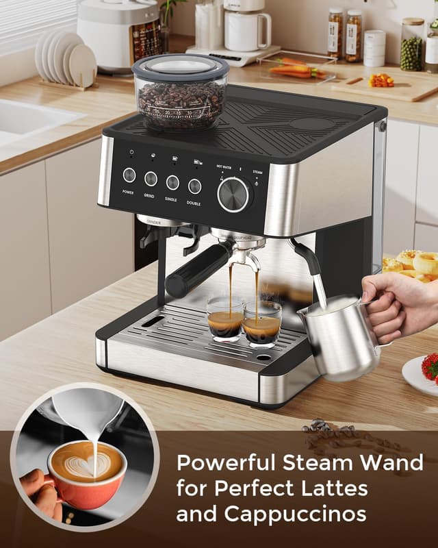 Thumbnail 3 de 2026 Upgrade Espresso Machine with Grinder