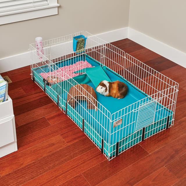 Detalle de MidWest Homes for Pets Guinea Habitat Plus Cage (171GHP) with Divider Panel and Hinged Top
