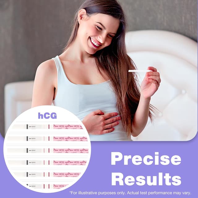 Detalle de Easy@Home 25 Pregnancy Test Strips 10 mIU/ml