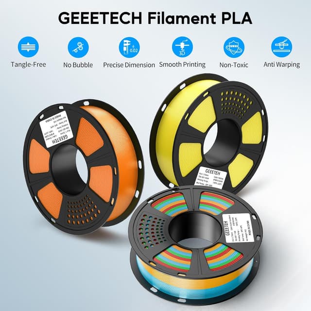 Detalle 2 de GEEETECH Upgrade PLA Filament 1,75 mm, transparent, 1 kg (vakuumverpackt)