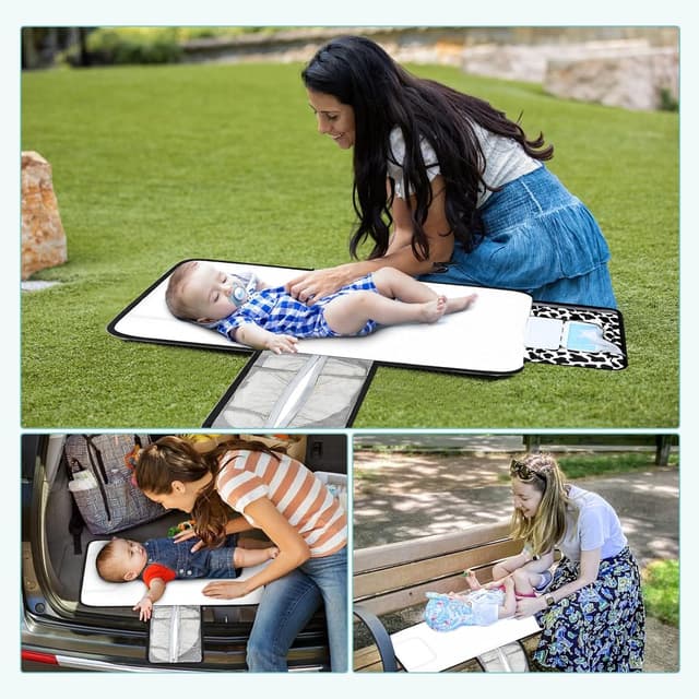 Detalle 2 de Lekebaby Wickelunterlage Reise 63 × 35 cm
