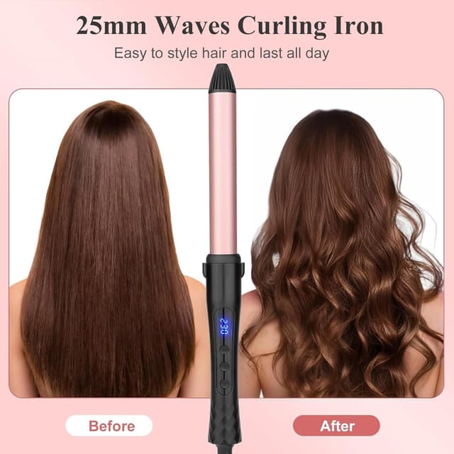 Detalle 2 de 25mm Ceramic Curling Wand with Adjustable Temp 🎀