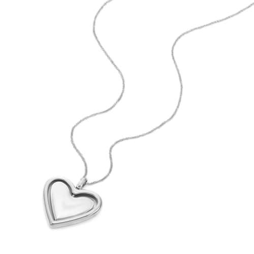 Detalle de Fossil JF04836040 Collar plata perla, talla única 💍