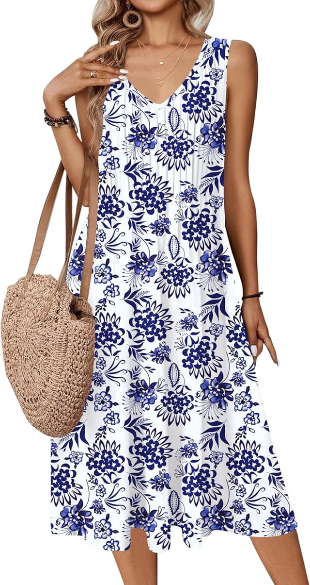 Thumbnail 6 de Zeagoo V-Neck Midi Tank Dress