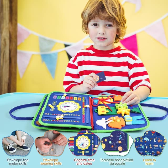 Detalle 2 de khlerox Busy Board Montessori sensory toy for kids 🎲