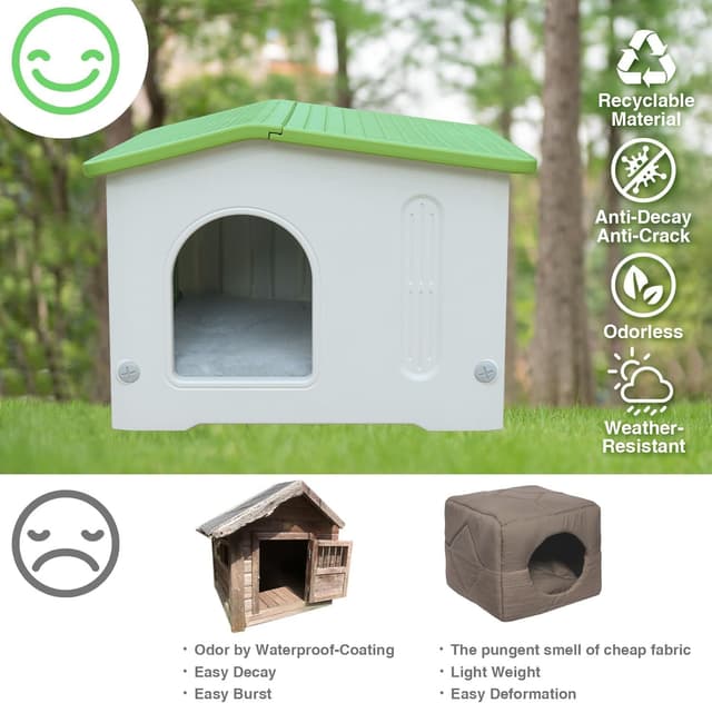Thumbnail 4 de Plastic Cat House Outdoor Stackable Shelter
