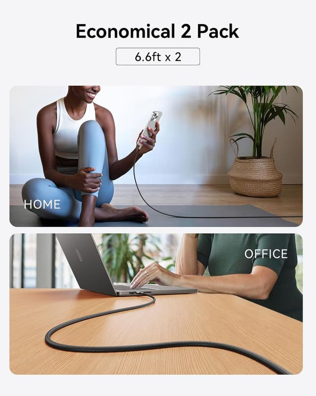 Thumbnail 6 de INIU 240W USB‑C to USB‑C Cable 2m, 2‑pack