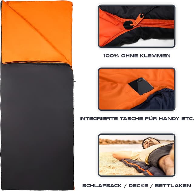 Detalle 1 de MOUNTREX Schlafsack 200 x 75 cm ultraleicht