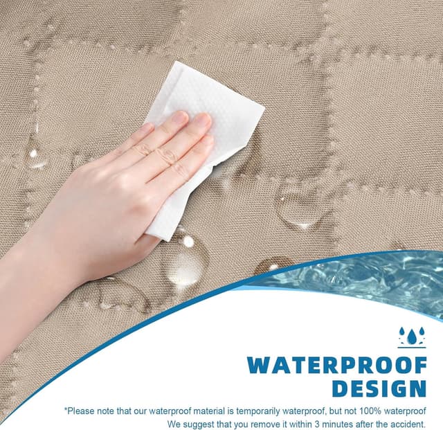 Detalle de Jaotto Copridivano Impermeabile 2 posti con braccioli, trapuntato e con tasche laterali