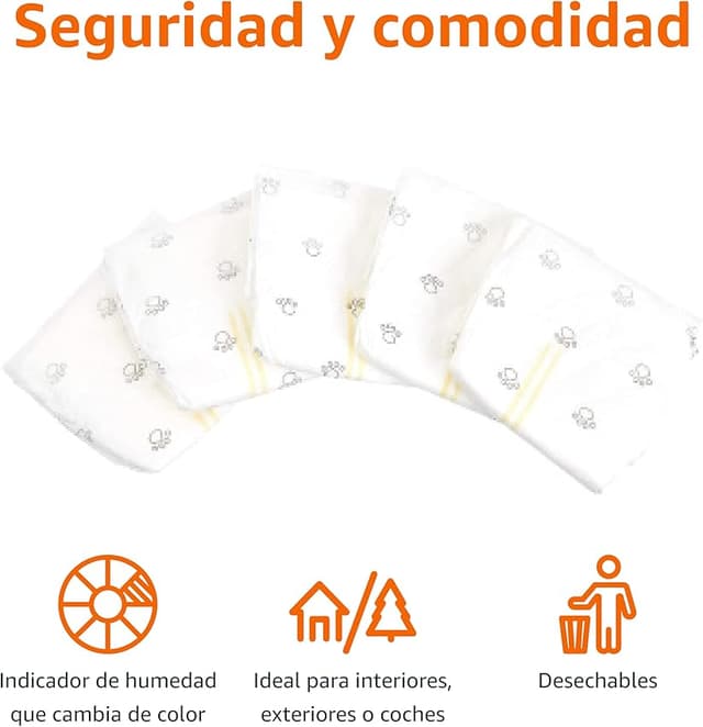 Detalle de Amazon Basics Pañales para perros macho XS 30 unidades