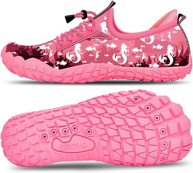 Detalle de Kids Built-in Heel Grips Water Shoes with Wide Toe Box and 360° Protection for Beach, Pool & Hiking