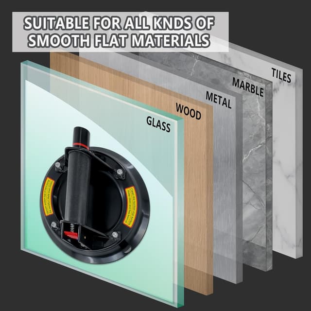 Thumbnail 3 de 8" Glass Suckers Lifters 200 kg heavy-duty suction cups