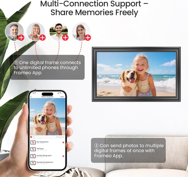 Thumbnail 5 de FRAMEO 15,6 Zoll Digitaler Bilderrahmen 64 GB