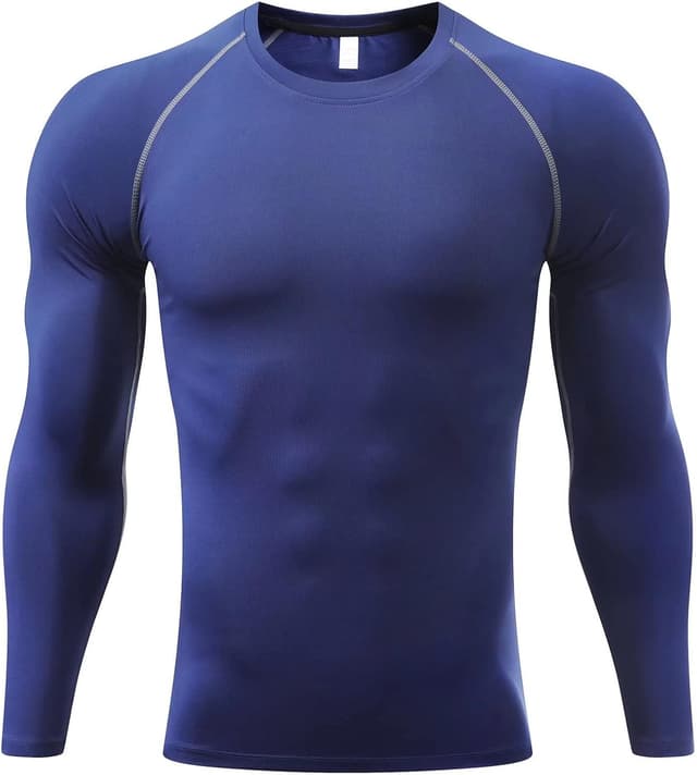 Thumbnail 6 de Sillictor Mens Compression Base Layer Top – Quick Dry Long Sleeve Running & Sports Underlayer