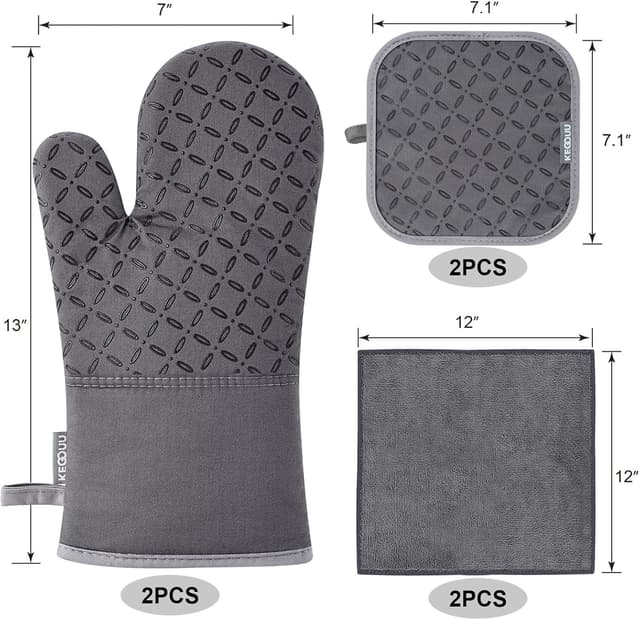 Thumbnail 1 de KEGOUU 6-Piece Oven Mitts & Potholders ⚙