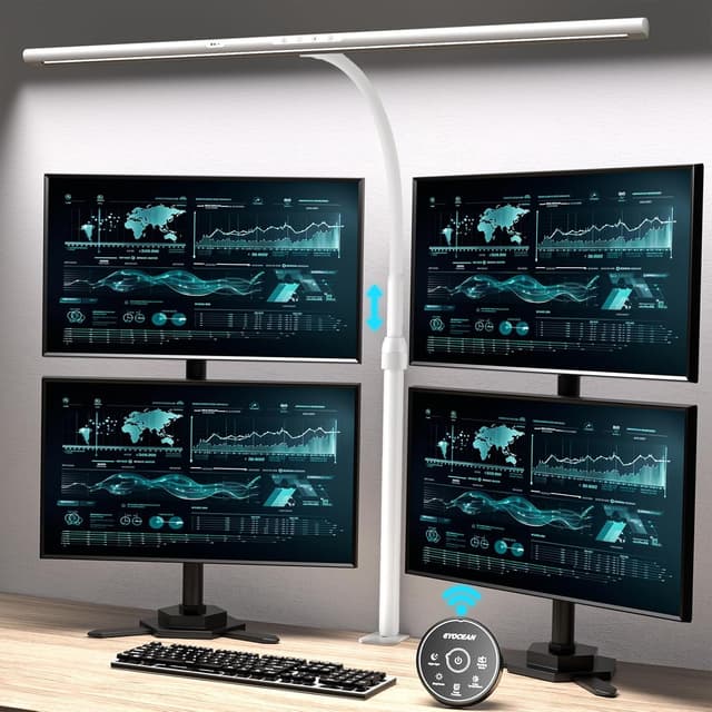 Detalle de EYOCEAN LED-Schreibtischlampe 24W, 80 cm mit Gestensteuerung & Fernbedienung