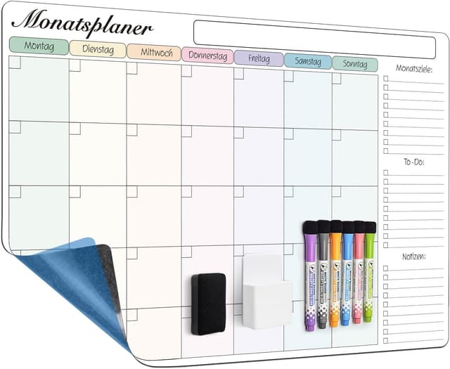 Detalle de Whiteboard Monatsplaner 60x40 cm selbstklebend