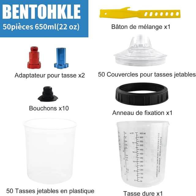 Thumbnail 4 de Godet de Peinture pour Pistolet Pulvérisateur 650 ml