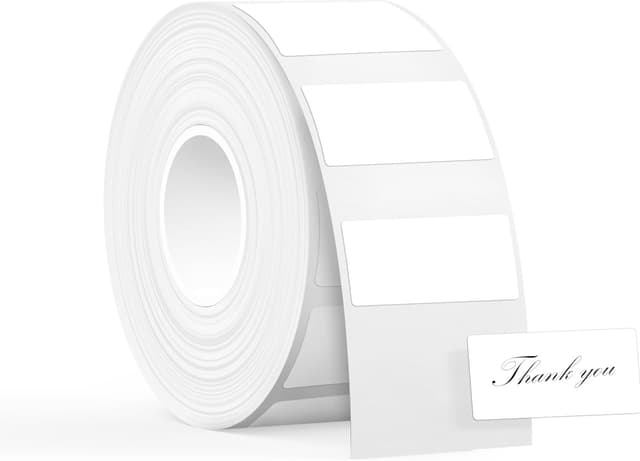 Detalle de SUPVAN wasserfeste Etiketten (20 x 10 mm) für T50M Pro/Plus – 600 pro Rolle, schwarz auf weiß