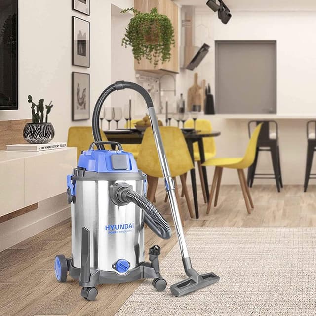 Detalle 2 de Hyundai 1400W 30L 3-in-1 Wet and Dry Vacuum Cleaner (HEPA-type filtration) – 19kPa suction, 4.5m cable