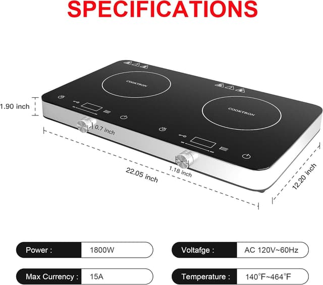 Thumbnail 5 de COOKTRON 2-Burner Induction Stove
