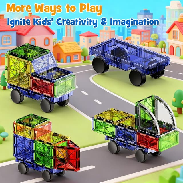 Thumbnail 5 de Set Costruttivo Magnetico 2-in-1 con 40 pezzi per bambini 🧩