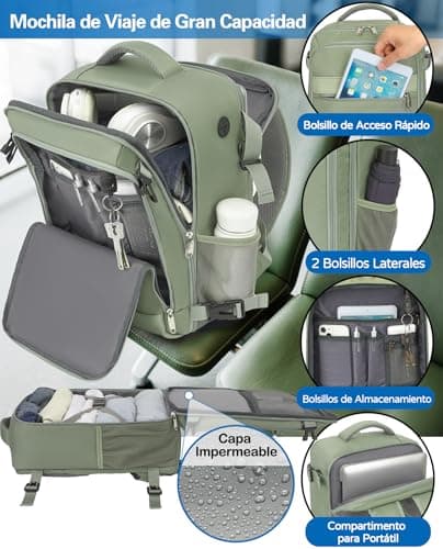 Detalle 2 de KLOSTAIN Mochila de cabina para avión 40x20x25 (20L) con compartimento para portátil de 14”