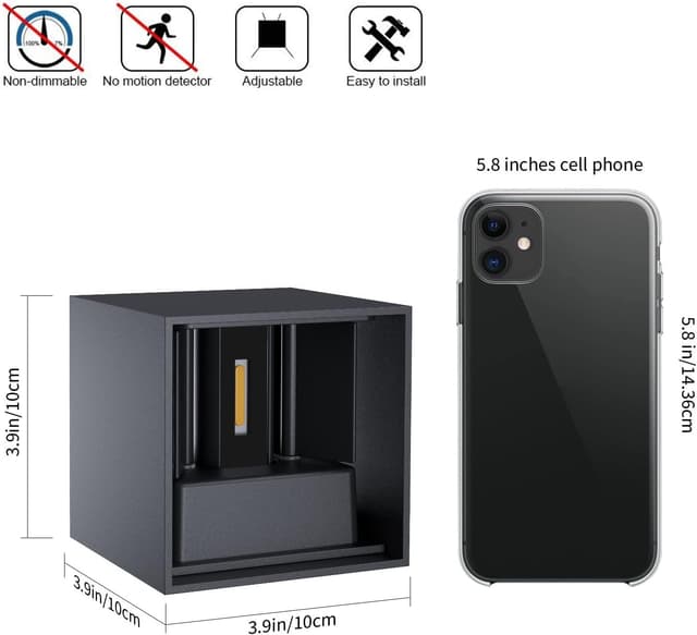 Detalle 2 de Klighten LED-Wandleuchte 12 W, IP65