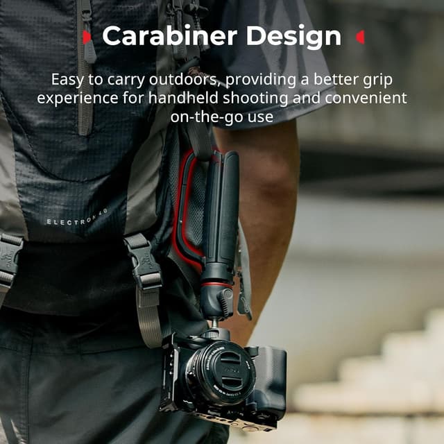 Detalle 2 de SMALLRIG mini trépied de bureau portable 5285B avec rotule 360° (vis 1/4”-20) pour smartphone, reflex et GoPro Hero 10/11/12/13