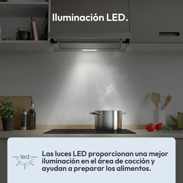 Detalle 2 de Candy CBT6130/3X Campana telescópica 60 cm, 264 m³/h