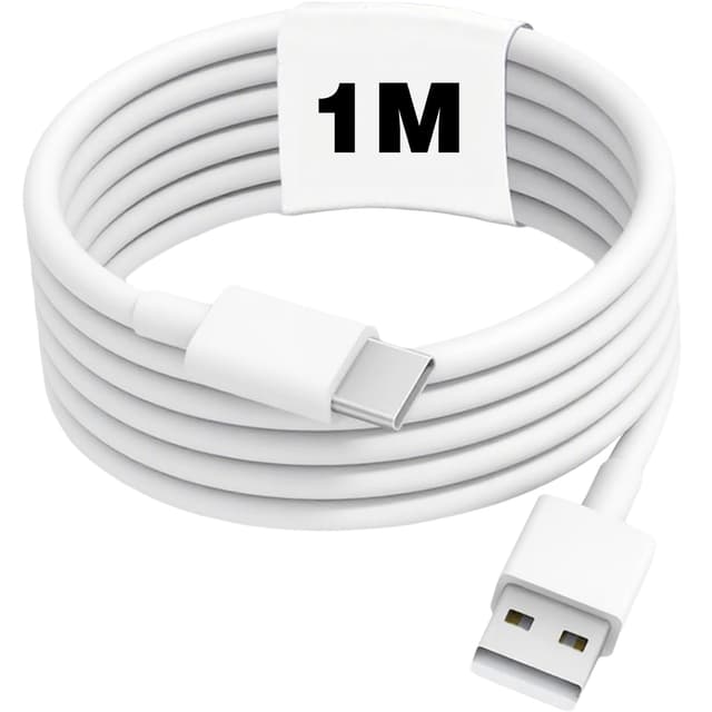 Detalle de USB-A auf USB-C Ladekabel 1 m für tragbare Bluetooth-Lautsprecher (z. B. Sony LinkBuds, SRS-XG300 & Co.) – weiß