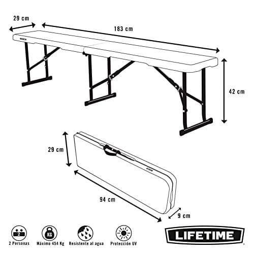 Thumbnail 2 de LIFETIME 80305 Banco plegable ultrarresistente 454 kg