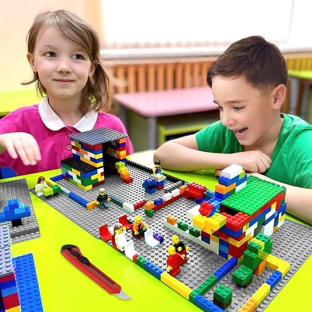 Thumbnail 6 de HOTUT Classic Bauplatte-Set (4 Platten) 25,5 × 25,5 cm – kompatibel mit vielen Bauklötzen-Grundsets